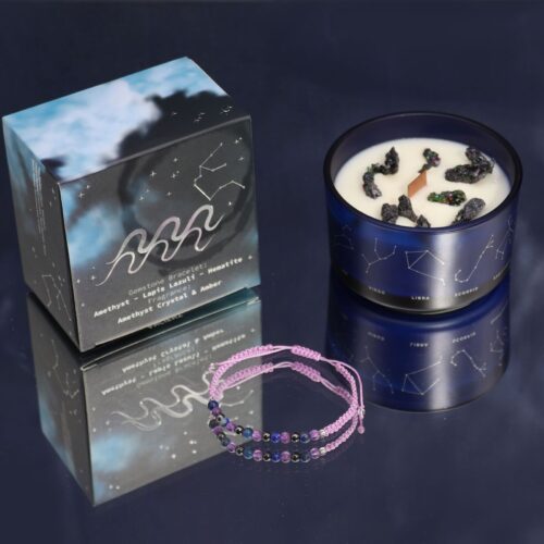 Sterrenbeeld Kristallen Kaars met Edelsteen Armband - Waterman