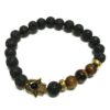Armband Lavasteen  - Hamsa Tijgeroog