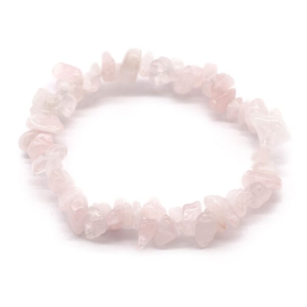 Badbom met rozenkwarts edelsteen armband