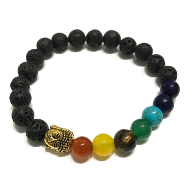 Armband Lavastenen - Boeddha Chakra