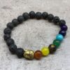 Armband Lavastenen - Boeddha Chakra